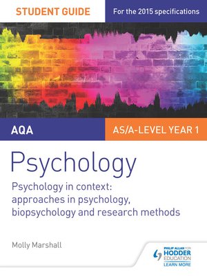 cover image of AQA Psychology Student Guide 2, Psychology in context